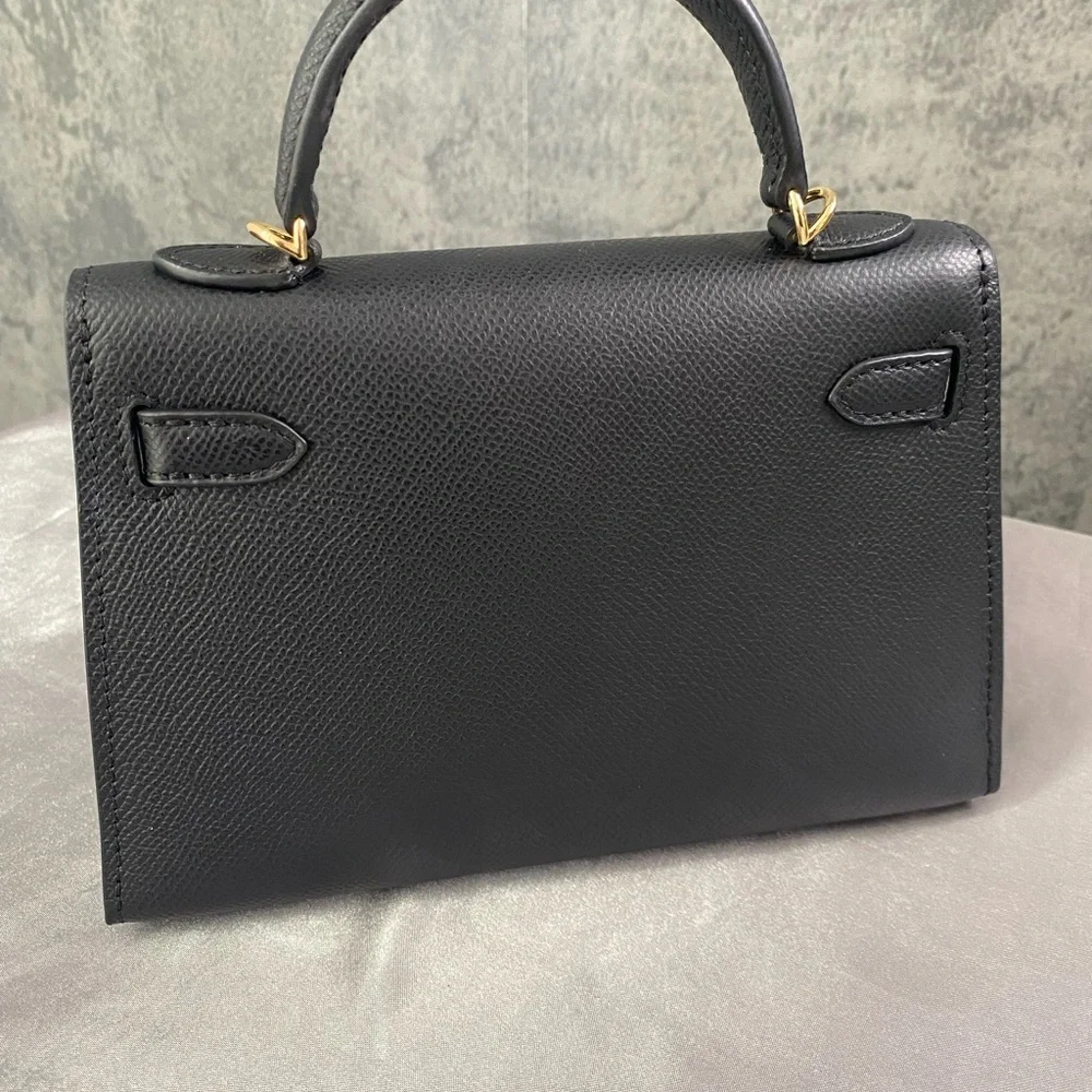 Hermès Mini Kelly (20cm) in black Epsom leather - Picture 3 of 16
